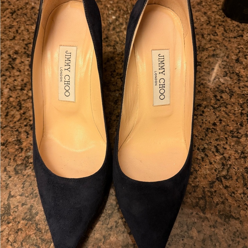 Jimmy Choo Blue Heels Timeless Elegance